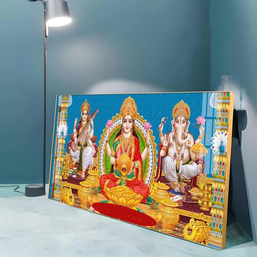 God and Goddess Blessings Premium Acrylic Floating Wall Painting - Decor Smart