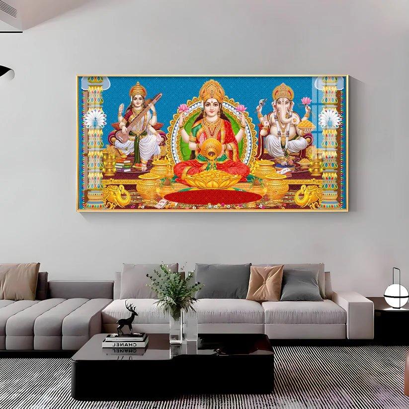 God and Goddess Blessings Premium Acrylic Floating Wall Painting - Decor Smart