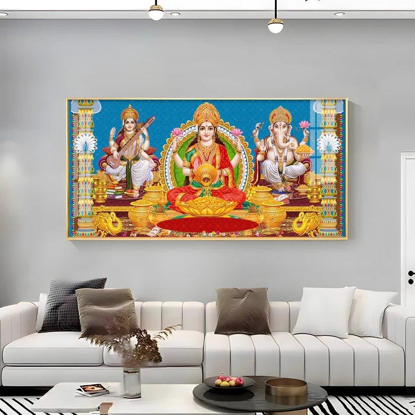 God and Goddess Blessings Premium Acrylic Floating Wall Painting - Decor Smart