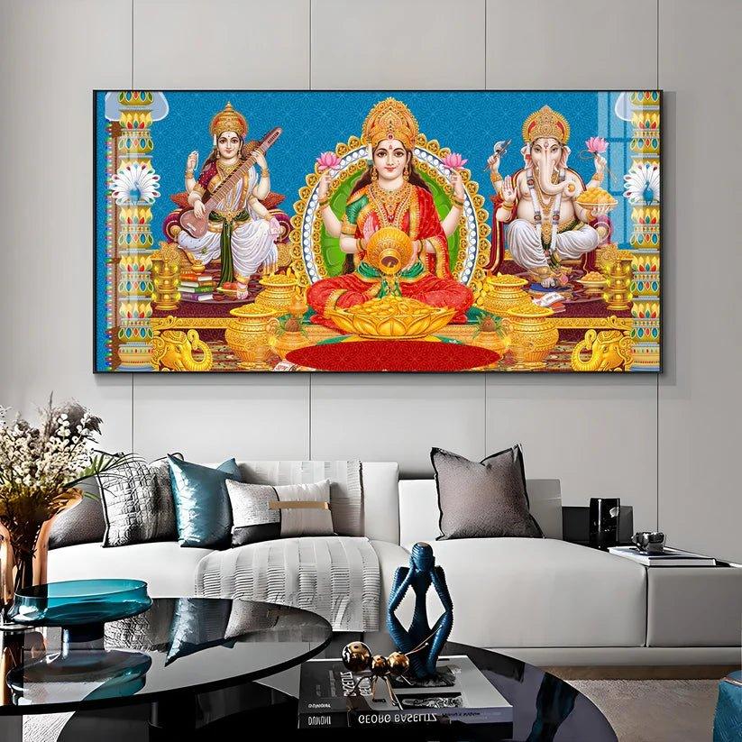 God and Goddess Blessings Premium Acrylic Floating Wall Painting - Decor Smart