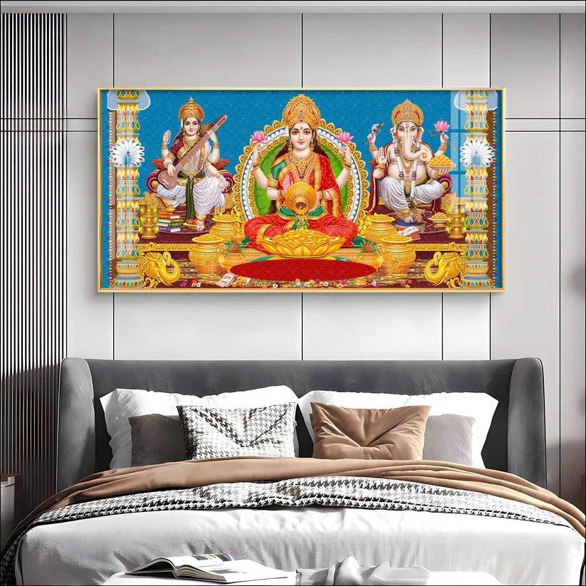 God and Goddess Blessings Premium Acrylic Floating Wall Painting - Decor Smart