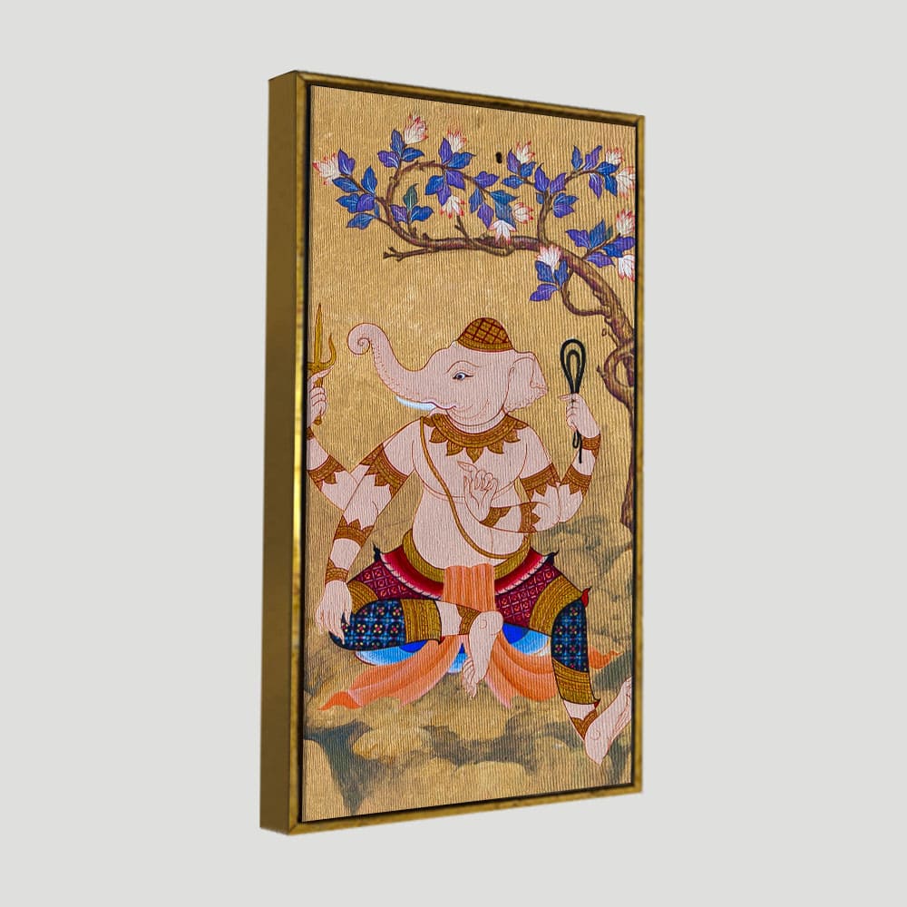 God Ganesha Thai Style Art Canvas Wall Painting - Decor Smart