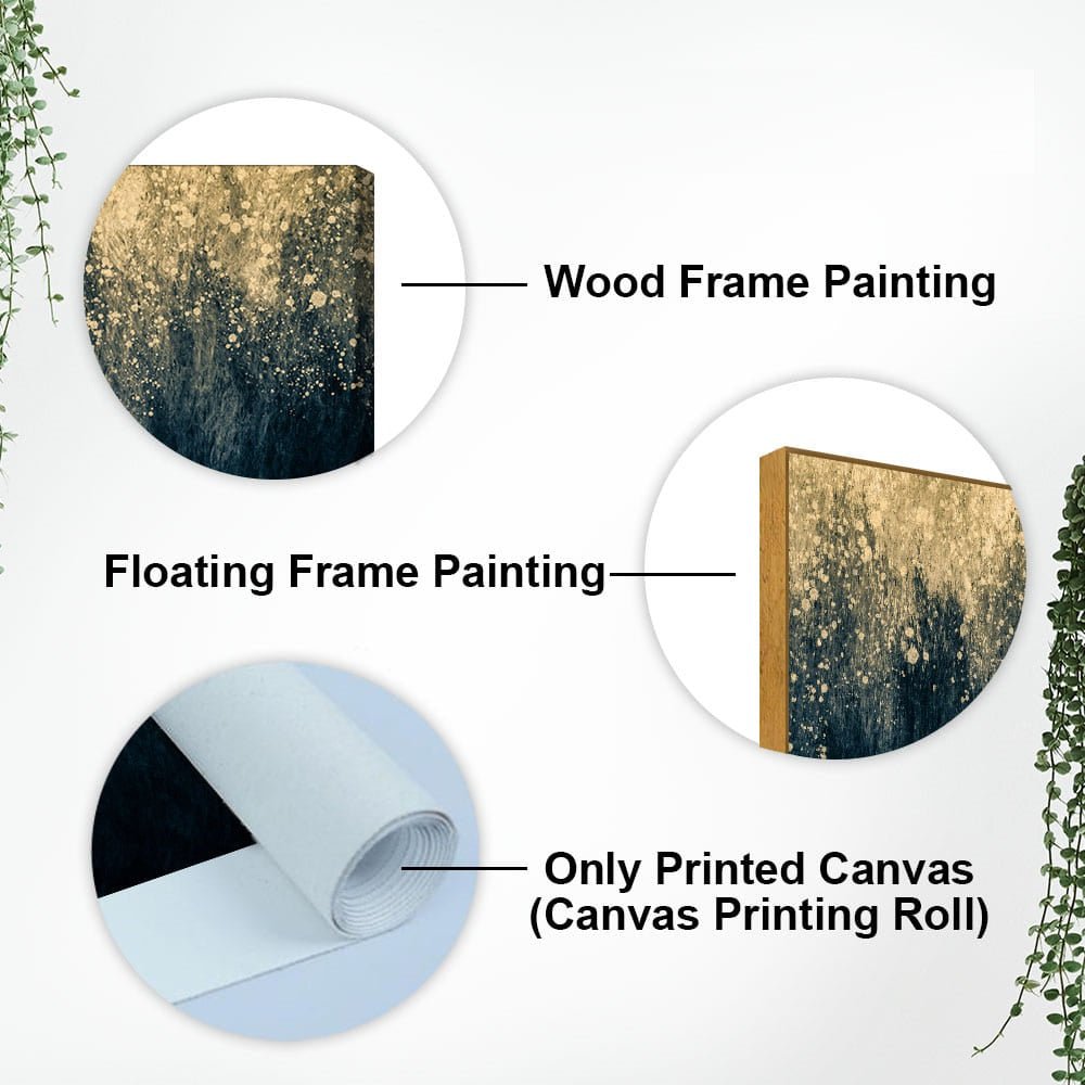 Gold Splash Texture Premium Wall Painting - Decor Smart