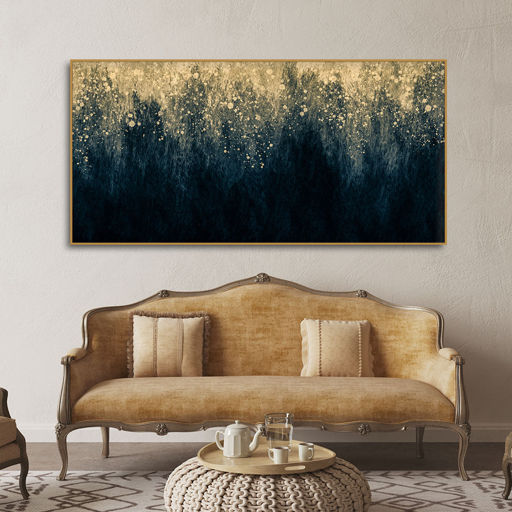 Gold Splash Texture Premium Wall Painting - Decor Smart