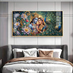 Shri Radhe Krishna Bhagwan Premium Acrylic Horizontal Wall Art
