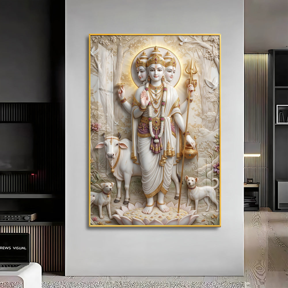 Dattatreya Bhagwan Premium Acrylic Vertical Wall Art