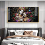 Beautiful Radha Krishna Love Premium Acrylic Horizontal Wall Art