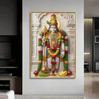 Deity Lord Murugan Premium Acrylic Vertical Wall Art