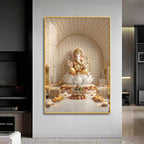 Hindu Deity Ganesha Premium Acrylic Vertical Wall Art
