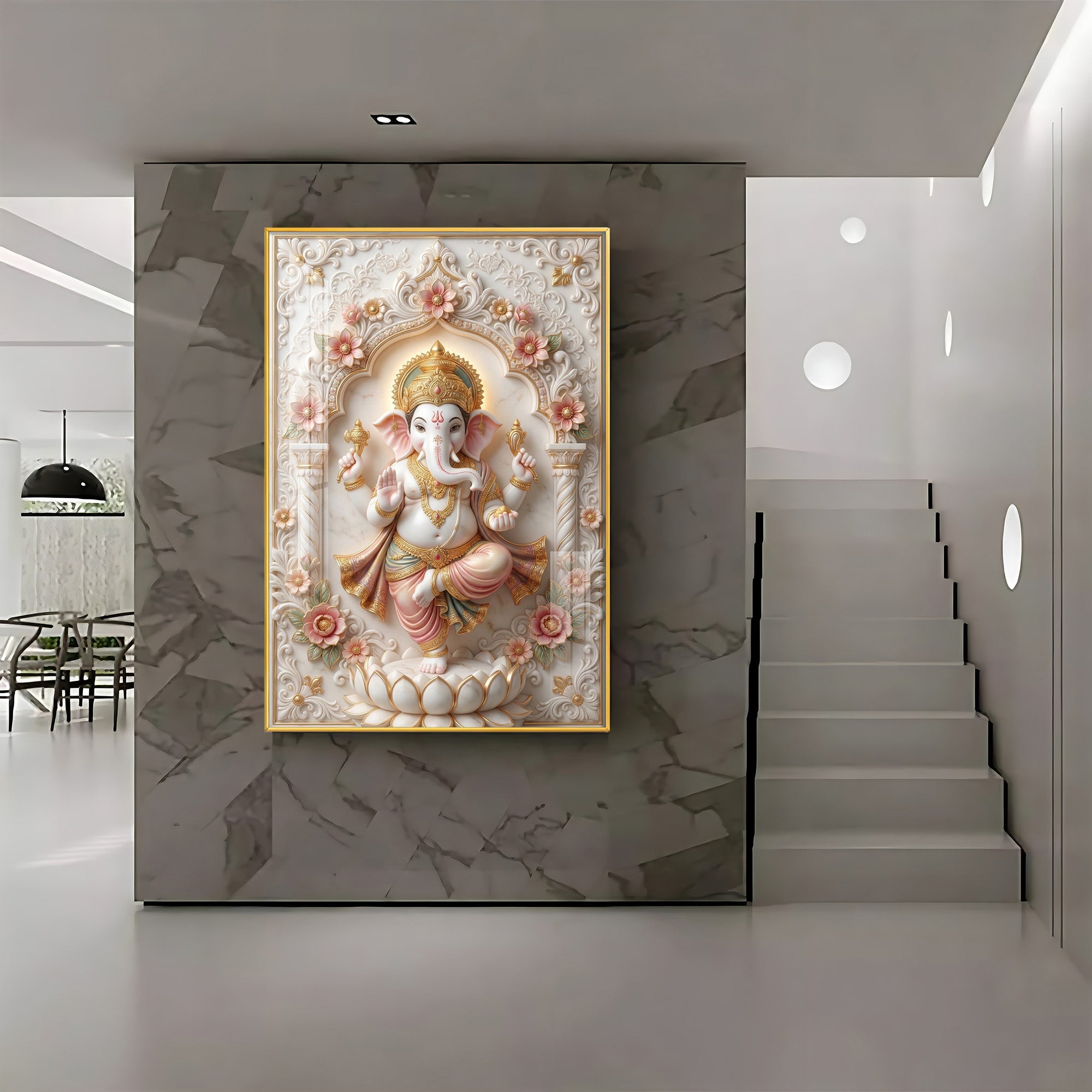 Bhagwan Ganesh ji Premium Acrylic Vertical Wall Art