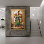Divine Goddess Meenakshi Amman Premium Acrylic Vertical Wall Art