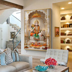 Hindu Deity Hanuman Premium Acrylic Vertical Wall Art