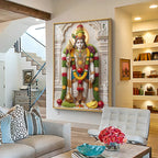 Deity Lord Murugan Premium Acrylic Vertical Wall Art