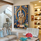 Hindu Lord Murugan Premium Acrylic Vertical Wall Art
