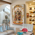 Depiction of Lord Venkateswara Premium Acrylic Vertical Wall Art