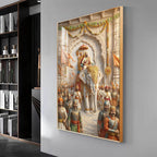 Coronation Of Chhatrapati Shivaji Maharaj Premium Acrylic Vertical Wall Art