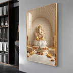 Hindu Deity Ganesha Premium Acrylic Vertical Wall Art