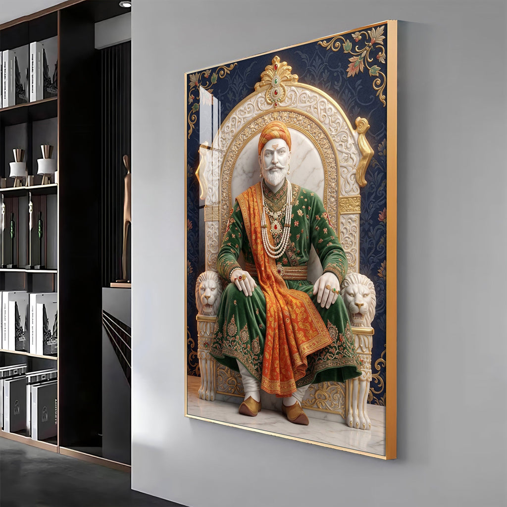 Maratha King Chhatrapati Shivaji Maharaj Premium Acrylic Vertical Wall Art