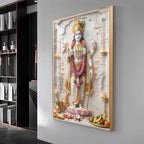 Vishnu Bhagwan With Sudarshana Chakra Premium Acrylic Vertical Wall Art