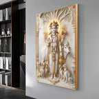 Hindu Deity Dattatreya Ji Premium Acrylic Vertical Wall Art