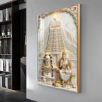 Shivalingam and Goddess Parvati Premium Acrylic Vertical Wall Art