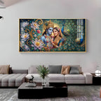 Shri Radhe Krishna Bhagwan Premium Acrylic Horizontal Wall Art