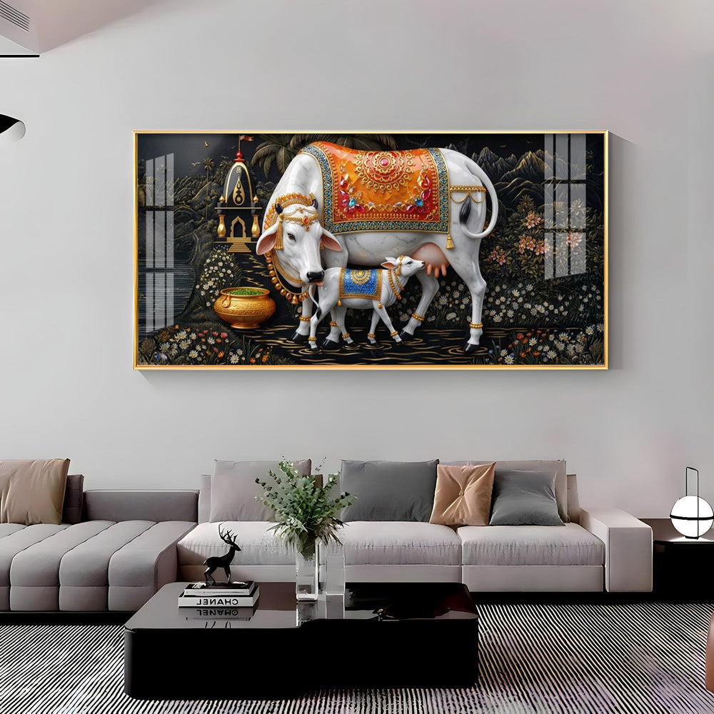 Cozy Cow Companions Premium Acrylic Horizontal Wall Art