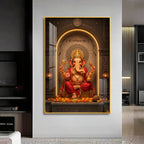 Divine Ganpati Bappa Premium Acrylic Vertical Wall Art