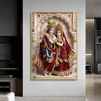 Divine Wisdom Of Radha Krishna Premium Acrylic Vertical Wall Art