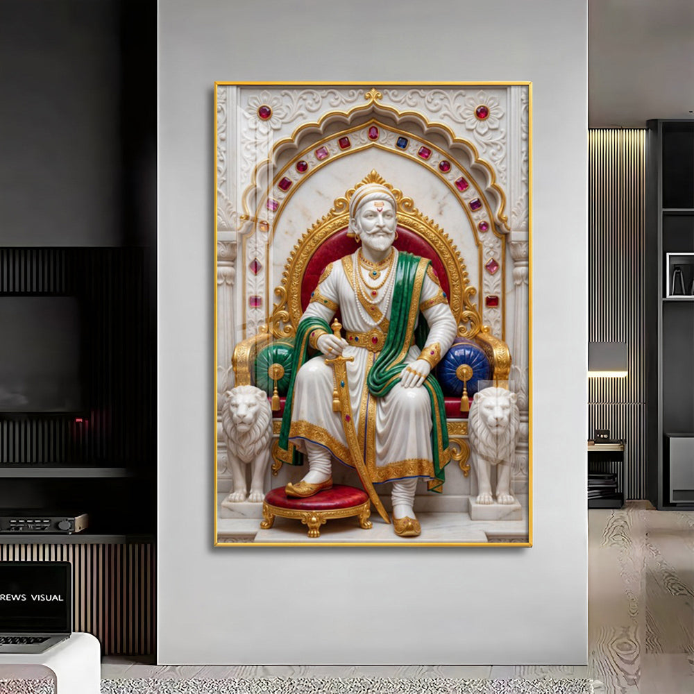 Chatrapati Shivaji Maharaj Premium Acrylic Vertical Wall Art