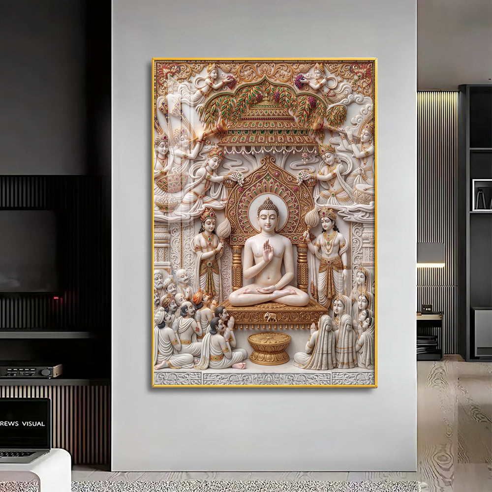 Bhagwan Mahavir Premium Acrylic Vertical Wall Art