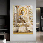 Beautiful Sitting Buddha Premium Acrylic Vertical Wall Art