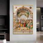 Divine Srinivasa Kalyanam Premium Acrylic Vertical Wall Art