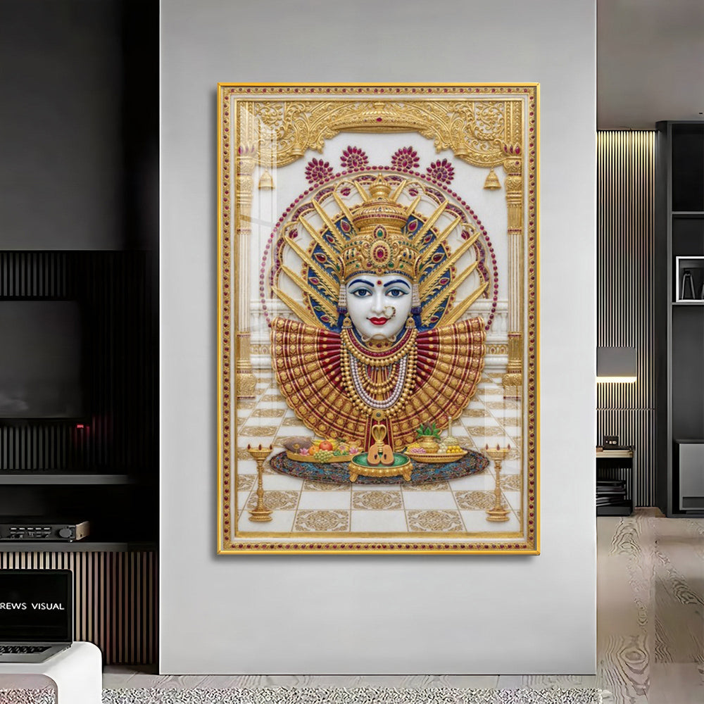 Goddess Renuka Premium Acrylic Vertical Wall Art
