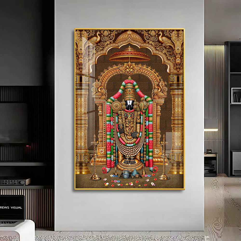 God Tirupati Balaji Premium Acrylic Vertical Wall Art