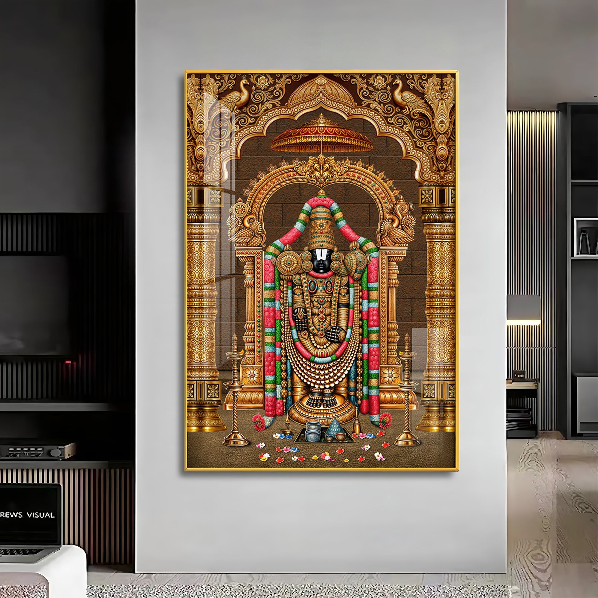 God Tirupati Balaji Premium Acrylic Vertical Wall Art