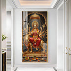 Maa Durga Blessing Premium Acrylic Vertical Wall Art