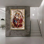 Divine Wisdom Of Radha Krishna Premium Acrylic Vertical Wall Art