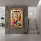 Shree Ganesh Blessings Premium Acrylic Vertical Wall Art