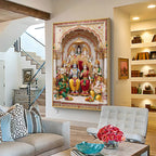 Divine Ram Darbar Premium Acrylic Vertical Wall Art