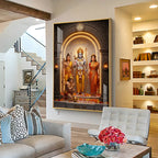Lord Rama, Goddess Sita, Lakshmana, & Hanuman Premium Acrylic Vertical Wall Art