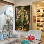 Goddess Meenakshi Blessing Premium Acrylic Vertical Wall Art