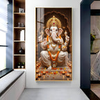 Ganesh Ji Eternal Wisdom Premium Acrylic Vertical Wall Art