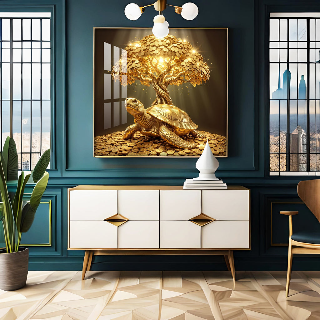 Vastu Kalpavriksha Premium Acrylic Square Wall Art