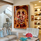 Divine Maa Durga Premium Acrylic Vertical Wall Art