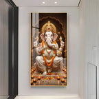 Ganesh Ji Eternal Wisdom Premium Acrylic Vertical Wall Art