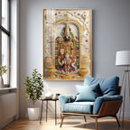 Lord Venkateswara With Maa Laxmi Premium Acrylic Vertical Wall Art