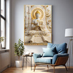 Beautiful Sitting Buddha Premium Acrylic Vertical Wall Art