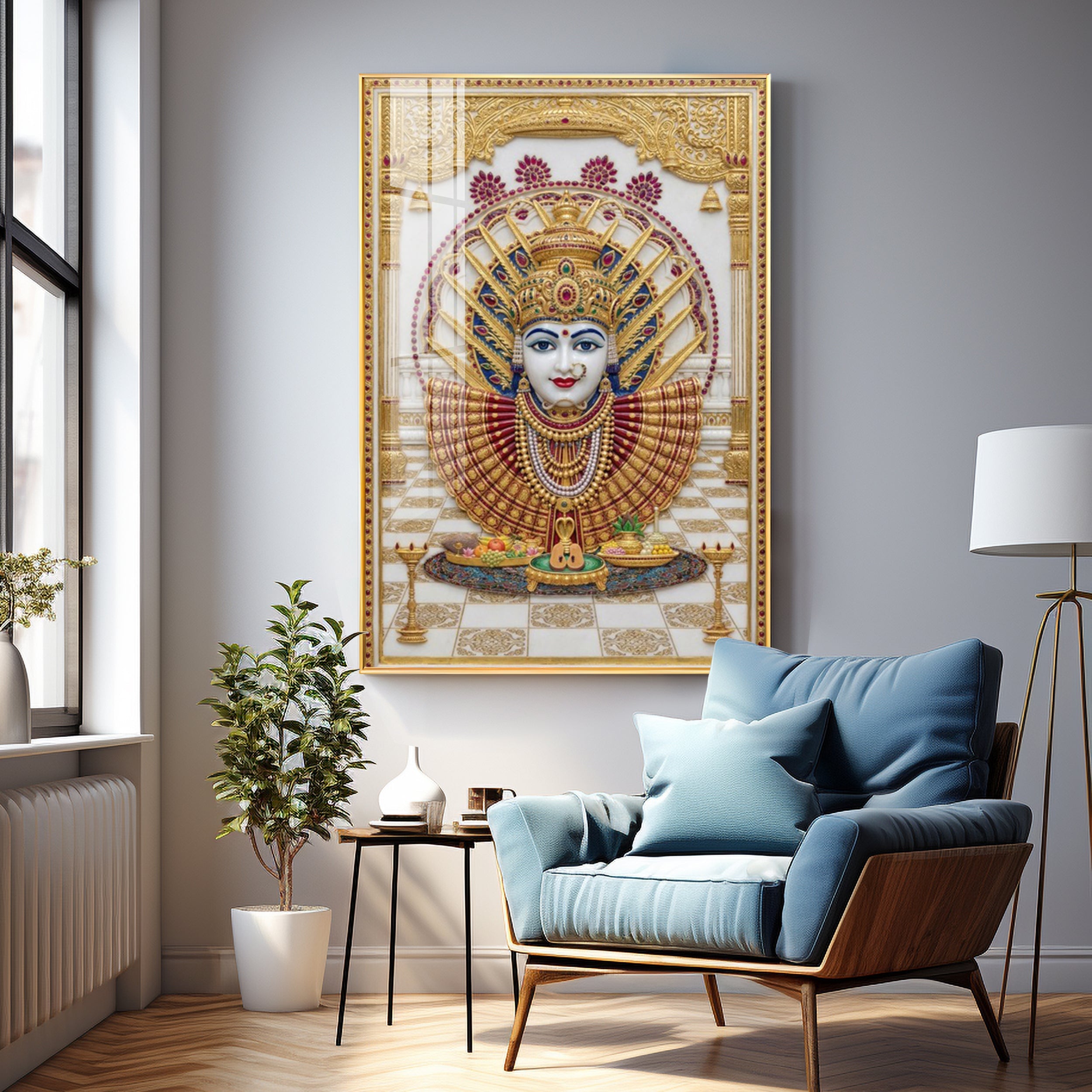 Goddess Renuka Premium Acrylic Vertical Wall Art