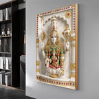 Shree Lakshmi Narayan Divine Premium Acrylic Vertical Wall Art